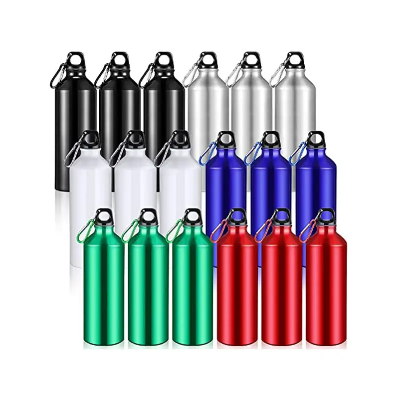 24oz Aluminum Water Bottles Bulk 24 oz Lightweight Reusable Sport Water Bottles with Twist and Keychain for Gym