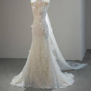 ชุดเดรสงานแต่งงานแบบไม่มีแขนผูกคอลายดอกไม้สำหรับ SFY227ชายหาด - Product Image 1