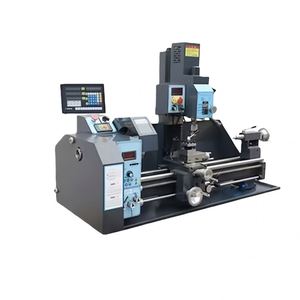Torno de Banco Manual de Precisión, Torno y Fresadora Combinados, Torno y Fresadora Manual Versátil para Trabajar Metales - Product Image 1