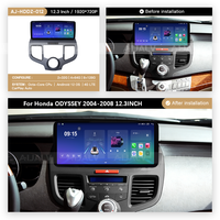 Autoradio multimédia Android 12,3 pouces pour Honda ODYSSEY 2004-2008, navigation GPS, autoradio DSP sans fil