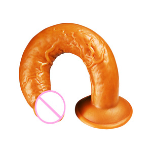 Online Shop Selling Gold Liquid Silicone Adult Dildos and Female Sex Toys <b>Vibrators</b> Including Artificial Penis - Product Image 5