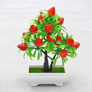 Diretta della fabbrica di simulazione di plastica fiori artificiali in vaso piante verdi bonsai creativi albero decorazioni per la casa ornamenti da tavola - Product Image 5