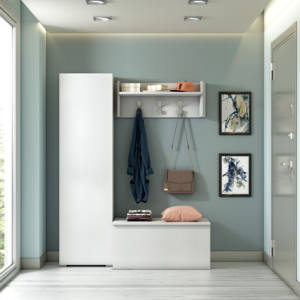 Estante de madera para zapatos, organizador de diseño moderno y grande de alta calidad con puertas - Product Image 4