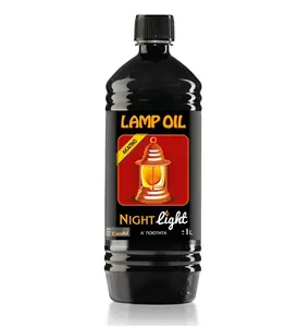 Smokeless black pet bottle child proof low odor nightlight liquid wax paraffin oil lamp for outdoor use