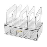 Support de bureau multifonction haut de gamme en plastique à cinq compartiments, boîte de rangement moderne minimaliste à cinq tiroirs