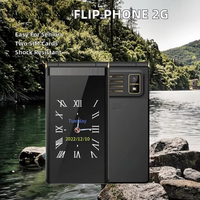 Téléphone portable robuste à clapet GSM 2G pour personnes âgées, double SIM, écran LED, 1800 mAh, antichoc, double écran, clavier russe