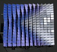 Écran d'affichage LED matriciel dynamique 3D, empilable, motorisé, RGB, pour façades, scènes et clubs