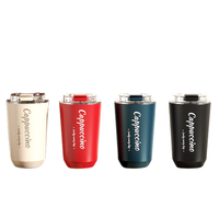 #304 Roestvrijstalen Dubbellaags Vacuüm Koffiekop Creatieve Auto Watermok Draagbare Thermosfles Voor Auto Voor Buiten