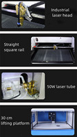 Machine automatique de fabrication de tampons en caoutchouc, machine de découpe et de gravure au laser CO2 pour tampons