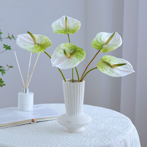 Linni Anthurium Artificiel 61cm en Caoutchouc Souple Haute Simulation pour Décoration de Mariage et Composition Florale - Product Image 2