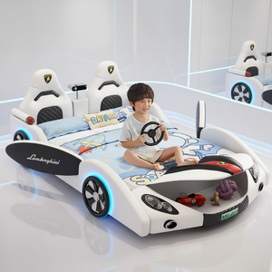 Futuristic <strong>Car</strong> Design Racing Guardrail Kids' <strong>Beds</strong> <strong>Single</strong> Children's <strong>Car</strong> <strong>Bed</strong> Home Furniture Bedroom Furniture for Boy Room LED - Product Image 6