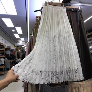 <span class=keywords><strong>Jupe</strong></span> <span class=keywords><strong>Longue</strong></span> Évasée <span class=keywords><strong>Plissée</strong></span> en Dentelle Multicolore Coupe A pour Femme par Sehe Fashion - Product Image 2