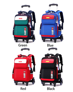 Высококачественная Милая Детская сумка-тележка для мальчиков и девочек, рюкзаки для скручивания, школьные сумки для учеников начальной школы с колесом большой емкости - Product Image 3