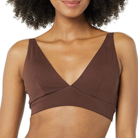 Bralette en dentelle sans couture coupe basse pour femme Lingerie sexy grande taille soutien-gorge sans couture en coton triangle