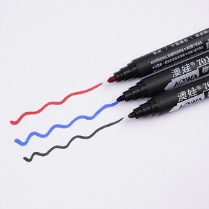 Stylo marqueur à base d'huile Aowa, encre permanente, noir, rouge, bleu, séchage rapide, fournitures d'art de bureau 701 - Product Image 4