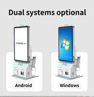 Kiosque de commande et de paiement en libre-service pour restaurant avec écran LCD POS, processeur Intel Core I5, système d'exploitation Android/Windows, SDK activé