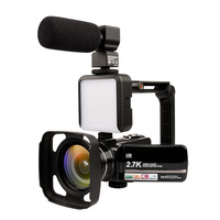 Hemen Gönderilebilir Tam Set 2.7K Video Kaydedici Kamera CMOS Gece Görüşlü 16X Zoom 3.0" Dokunmatik Ekran Dahili LED El Feneri