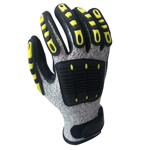 13 <span class=keywords><strong>calibre</strong></span> nylon anti-corte grado 5 de nitrilo de arena de Palma recubierto guantes de seguridad - Product Image 2
