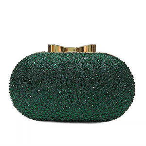 Elegant Emerald <strong>Green</strong> Crystal <strong>Clutch</strong> <strong>Bag</strong> Stylish Women's Evening Purse <strong>for</strong> Party <strong>Wedding</strong> &amp; Formal Events - Product Image 1