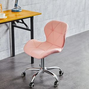 Silla Ejecutiva Ergonómica Ajustable de Cuero Rosa de Alta Calidad para Oficina en Casa - Product Image 1