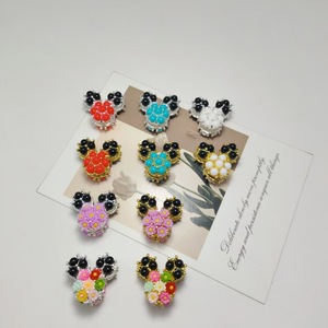 Mickey <b>Mouse</b> Head Alloy DIY Jewelry Accessory Double Sided Straight Hole Handmade Pen Necklace Craft For Jewelry Making - Product Image 1