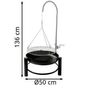 Griglia <span class=keywords><strong>per</strong></span> <span class=keywords><strong>Barbecue</strong></span> regolabile in altezza con treppiede a carbone focolare all'aperto da campeggio <span class=keywords><strong>per</strong></span> <span class=keywords><strong>Barbecue</strong></span> a carbone - Product Image 3