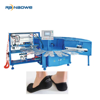 Machine automatique de pointillage Rainbowe pour l'impression de chaussettes et la distribution de colle antidérapante en silicone, capacité de 720 paires/heure