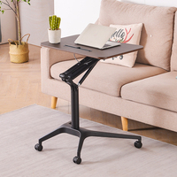 Table de bureau rotative et mobile en alliage d'aluminium avec réglage en hauteur pour la vente