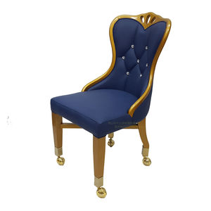 Chaise de jeu VIP, revendeur/joueur, fauteuil de <span class=keywords><strong>Casino</strong></span> de luxe robuste, chaise de Poker à roulettes en acier inoxydable - Product Image 1