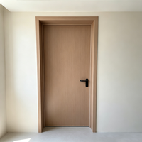 Porte en acier à grain de bois pour appartement moderne, durable, résistante à l'humidité, aux rayures et à la corrosion, portes intérieures