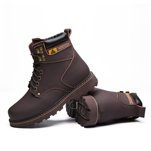 Bottes d'outils pour hommes Bottes Martin Bottes à la cheville Bottes de travail et de sécurité <span class=keywords><strong>Chukka</strong></span> Randonnée et trekking Cuir Haut mi-haut à lacets Coton - Product Image 4