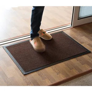 Felpudo impermeable para puerta de entrada, alfombra protectora de goma, resistente al agua