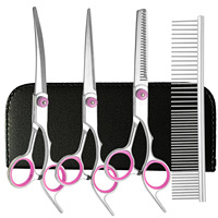 Ciseaux courbes pour toilettage des animaux, tondeuses à poils, coupe-ongles, outils de coiffure, ciseaux droits