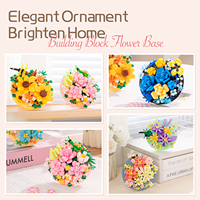 Base de fleurs artificielles en forme de plaque artistique pour décoration intérieure chaleureuse, ensemble cadeau créatif DIY pour jardin botanique