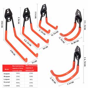 Ganchos de Pared de Hierro Resistentes de un Solo Nivel para Almacenamiento de Bicicletas y Herramientas de Garaje - Product Image 2