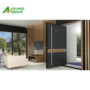 2023 US Villa porte d'entrée principale Design moderne portes en bois pivotantes avec veilleuses/pivot porte d'entrée <span class=keywords><strong>Chevron</strong></span> - Product Image 5