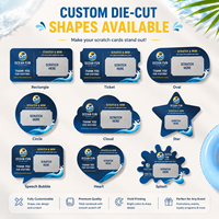Cartes à gratter personnalisées en carton sérigraphié pour parcs aquatiques et parcs à thème – Cartes promotionnelles à prix – Récompense estivale