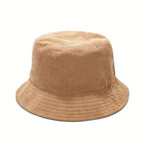 Sombrero de Pescador de Pana de Poliéster/Algodón, Versátil, de Color Sólido, para Otoño e Invierno, Informal, para Viajes, Resistente al Viento y al Sol, Superventas - Product Image 5