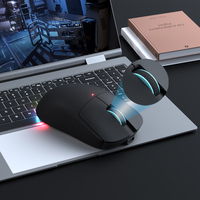 Ratón Inalámbrico Óptico Portátil de 2.4Ghz para Computadora Portátil, con Retroiluminación LED, Recargable, Profesional para Gamers, para Mano Derecha, Macbook