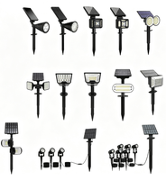 Projecteur solaire coloré pour extérieur, lampe LED de jardin, lumière de pelouse haute luminosité