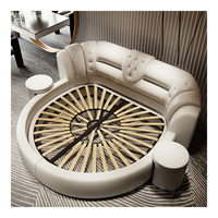 Grand lit rond double moderne simple européen français princesse chambre luxe romantique rond couple hôtel mariage lit