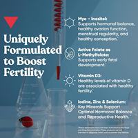 Complément alimentaire en gommes pour la fertilité féminine, inositol, acide folique, nutriments essentiels, équilibre hormonal, vitamines en gommes