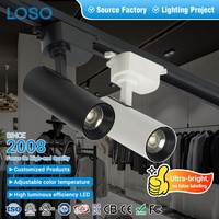 LOSO Bon prix Plafonnier LED encastré pour intérieur, bureau, maison, magasin, blanc, noir, aluminium, 10W, 20W, 30W, 40W