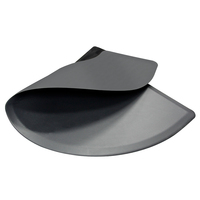 Grand tapis de salon semi-circulaire anti-fatigue tapis de chaise de barbier noir stations de salon tapis de chaise en caoutchouc PVC