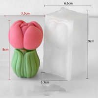 Moule en silicone pour gâteau en forme de tulipe - Antiadhésif, résistant à la chaleur, compatible four