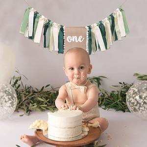 大迈我第一次重做派对装饰布艺系列高脚椅横幅生日横幅派对装饰 - Product Image 1