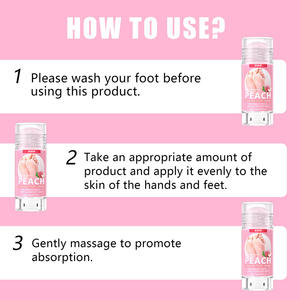 Baume pour les pieds Honey Peach Deepcare pour les talons secs et gercés, réparation intensive, hydratation, soin des pieds, crème de soin - Product Image 4