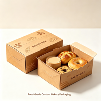 Boîte à donuts en papier kraft personnalisée, pliable, pour l'emballage de pâtisseries et de donuts