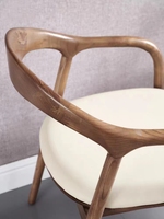 XY Best Chaise de salle à manger en cuir au design vintage traditionnel Accoudoirs en bois pour restaurant Salon Maison Café Espace Vente en gros