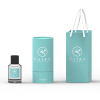 Flacon à parfum vide de qualité cylindre transparent en verre OEM 50 ml 100 ml bouteille de parfum avec boîtes cadeaux colorées pulvérisateur à pompe